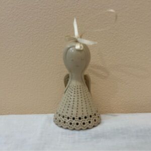 Sisko Sutinen Vintage Porcelain Angel Bell Christmas Ornament Finland